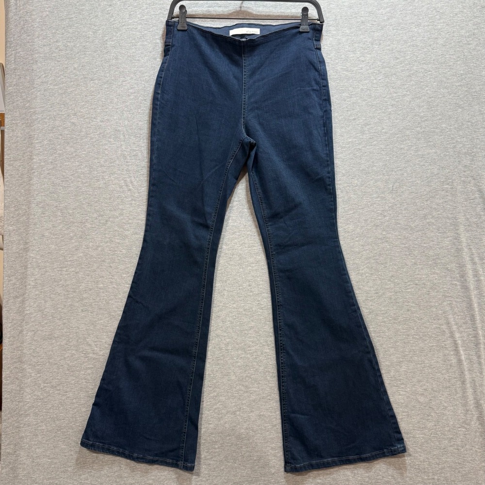 Ella Moss Flare Jeans Womens 6/28‎ Dark Wash Blue Pull On Stretch Western Retro